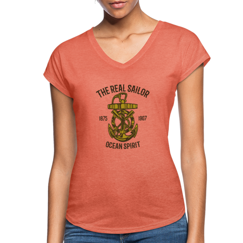 Pirate-Ahoy!-B  Women's Recycled V-neck T-shirt – Sail Life