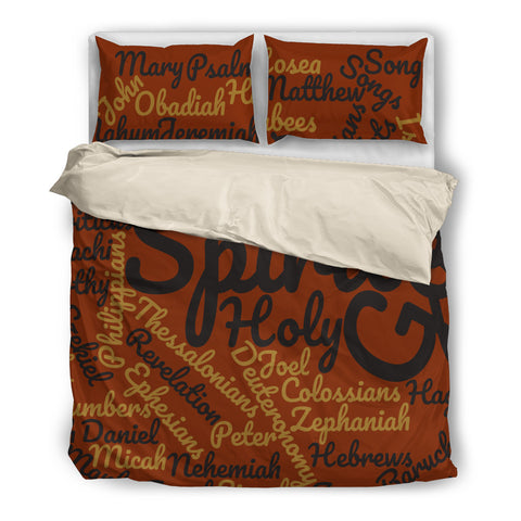 Cool Brown/Beige Books of the Bible Bedding Set
