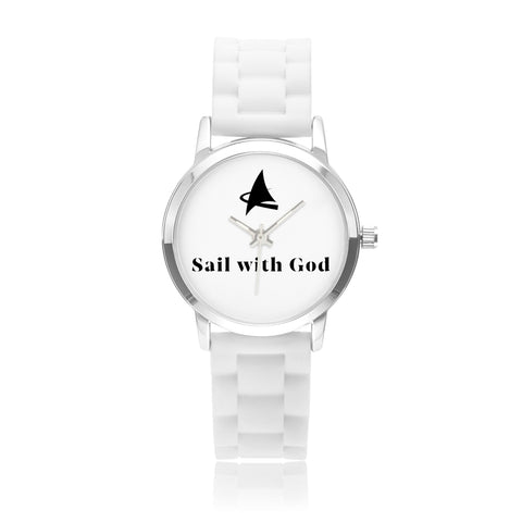 1 Peter --- Sail with God (White, Clear Dial)