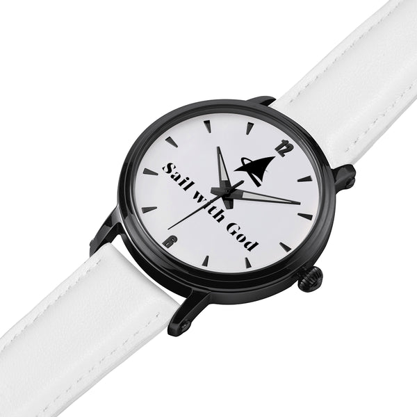 1 John --- Sail with God (White, Arabic/Stick Dial)