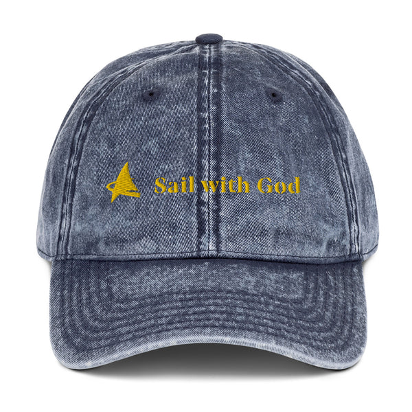 Vintage "Sail with God" Cap