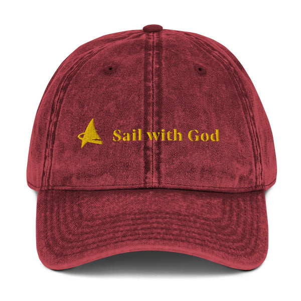 Vintage "Sail with God" Cap