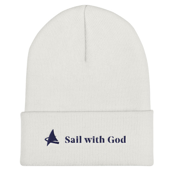 "Sail with God" Cuffed Beanie