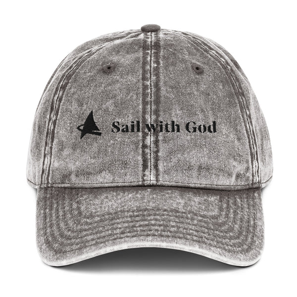 Vintage "Sail with God" Cap