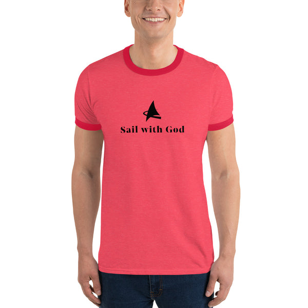 "Sail with God" Ringer T-Shirt