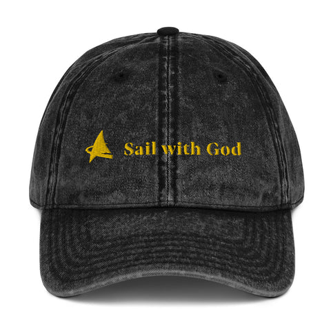 Vintage "Sail with God" Cap