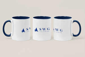 "SWG/Sail with God" Panoramic Mug (Dark Blue)