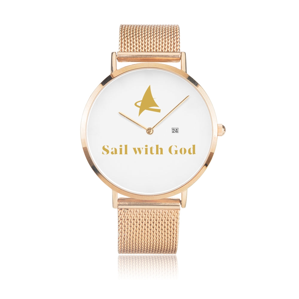 Leviticus --- Sail with God (Rose-Gold, Clear Dial)