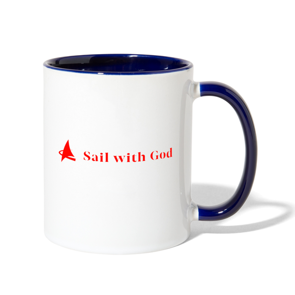 Contrast Coffee Mug (Red & White) - white/cobalt blue