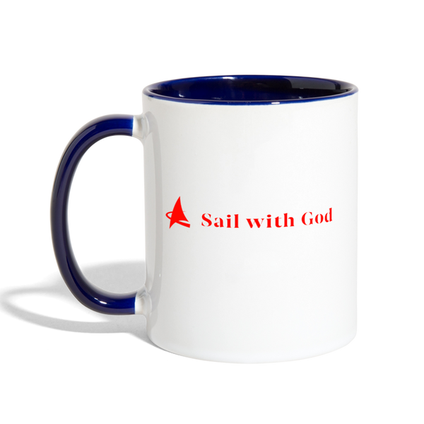 Contrast Coffee Mug (Red & White) - white/cobalt blue