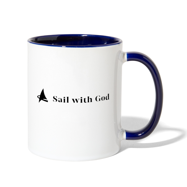 Contrast Coffee Mug - white/cobalt blue