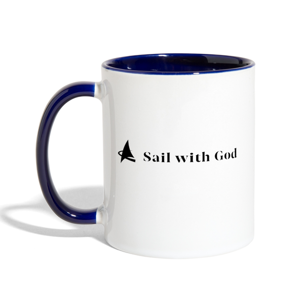 Contrast Coffee Mug - white/cobalt blue