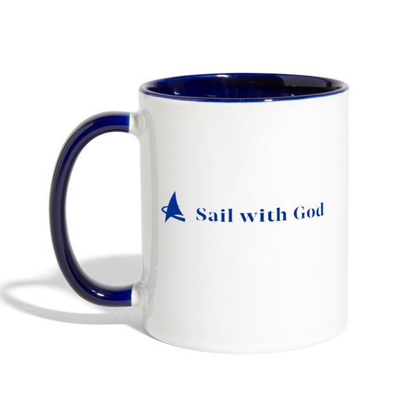 Contrast Coffee Mug - white/cobalt blue