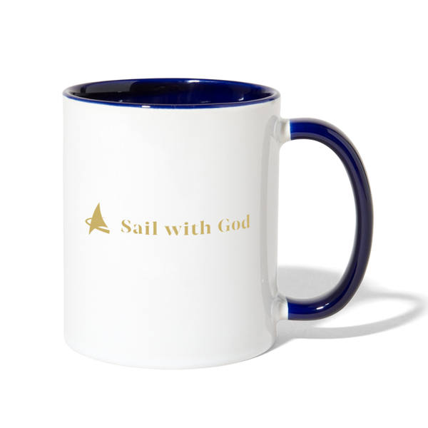 Contrast Coffee Mug - white/cobalt blue