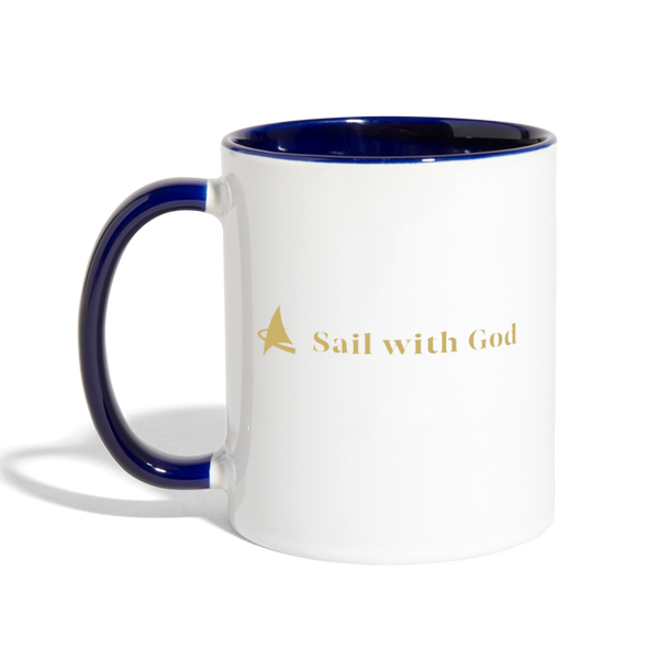 Contrast Coffee Mug - white/cobalt blue