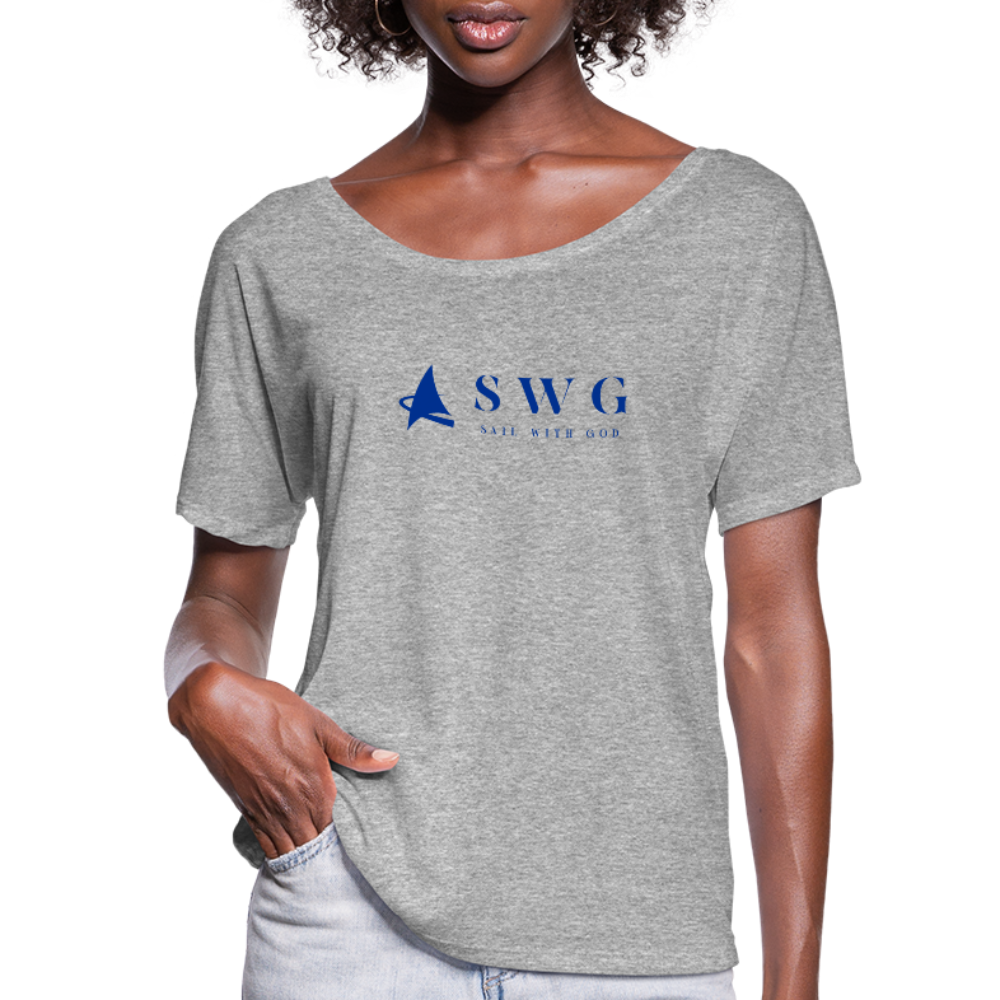 "SWG/Sail with God" Flowy T-Shirt - heather gray