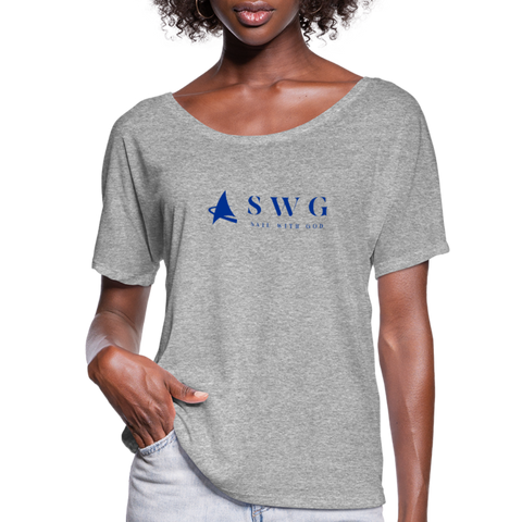 "SWG/Sail with God" Flowy T-Shirt - heather gray