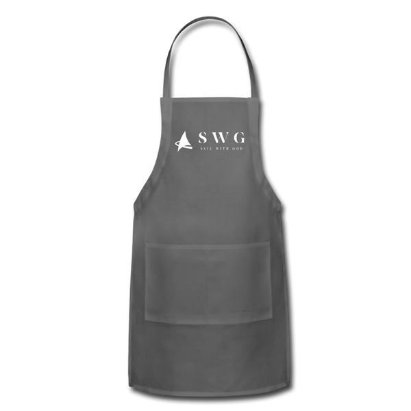 "SWG/Sail with God" Adjustable Apron - charcoal