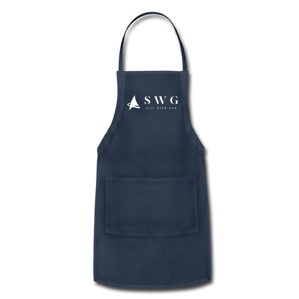 "SWG/Sail with God" Adjustable Apron - navy