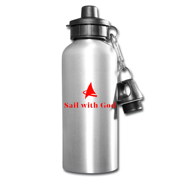 "SWG/Sail with God" Water Bottle - silver