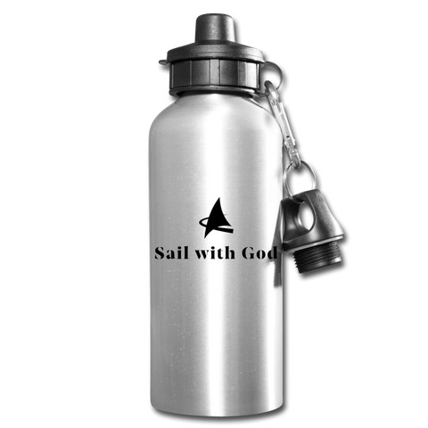 "SWG/Sail with God" Water Bottle - silver