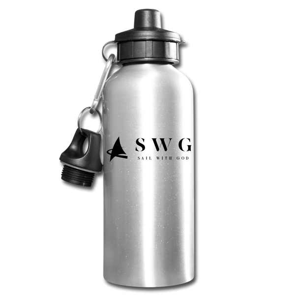 "SWG/Sail with God" Water Bottle - silver