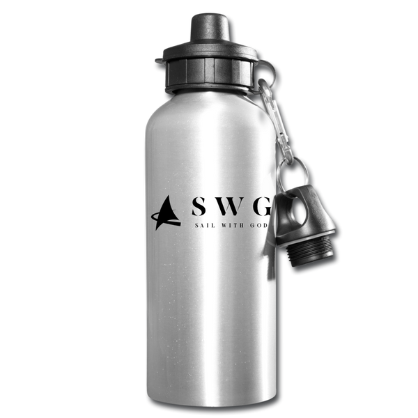 "SWG/Sail with God" Water Bottle - silver