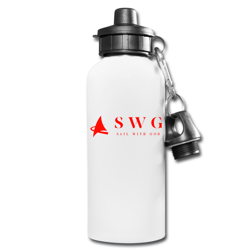 "SWG/Sail with God" Water Bottle - white