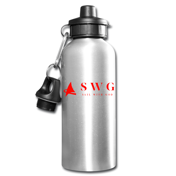 "SWG/Sail with God" Water Bottle - silver