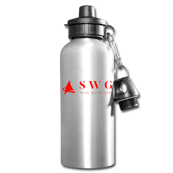 "SWG/Sail with God" Water Bottle - silver