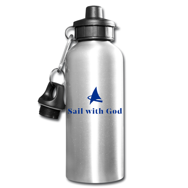 "SWG/Sail with God" Water Bottle - silver