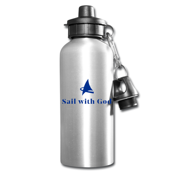 "SWG/Sail with God" Water Bottle - silver