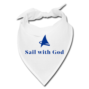 "Sail with God" Bandana - white