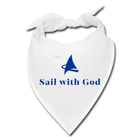 "Sail with God" Bandana - white