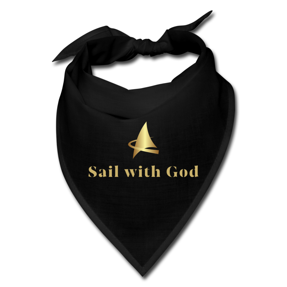 "Sail with God" Bandana - black