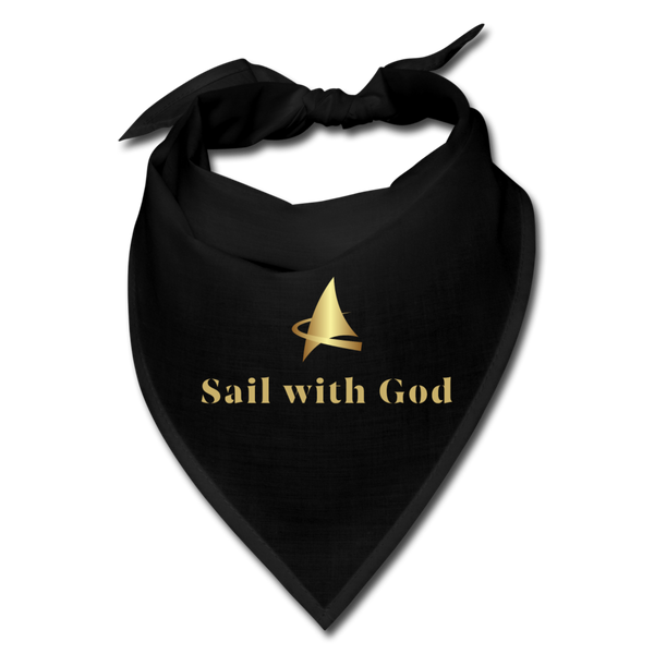 "Sail with God" Bandana - black