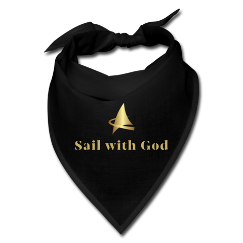 "Sail with God" Bandana - black