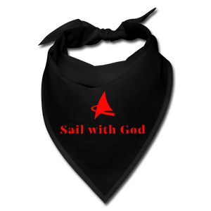 "Sail with God" Bandana - black