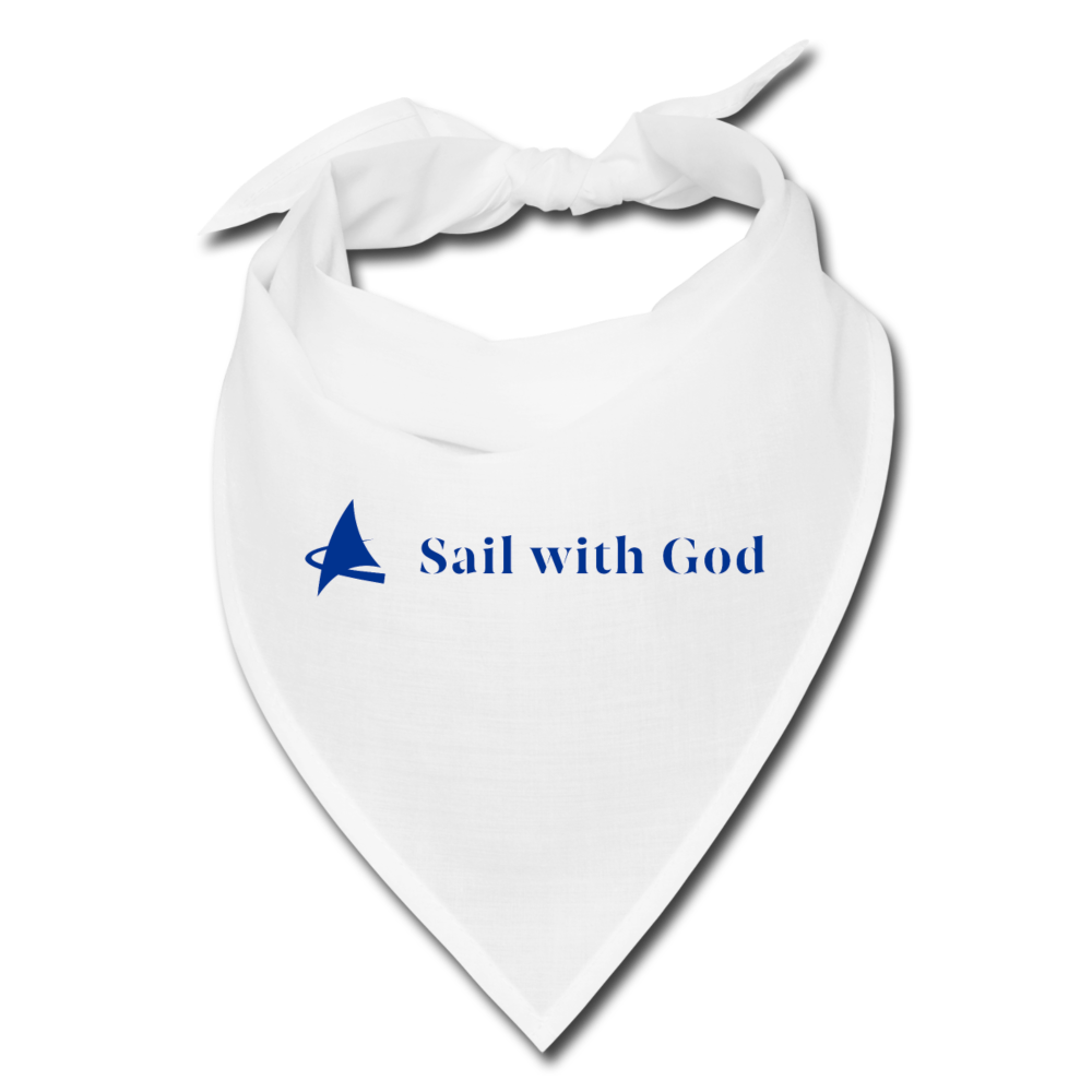 "Sail with God" Bandana - white