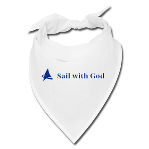 "Sail with God" Bandana - white