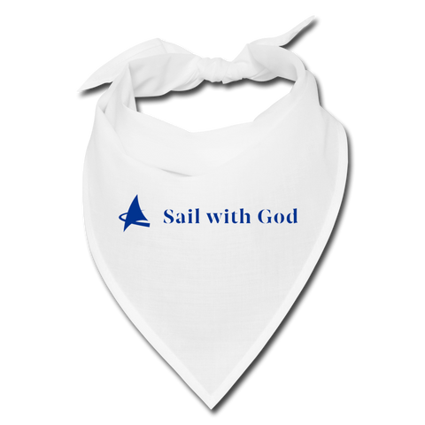 "Sail with God" Bandana - white