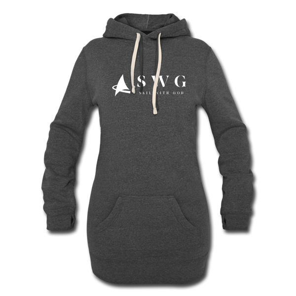 "SWG/Sail with God" Hoodie Dress - heather black