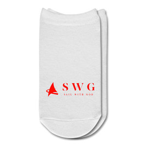 "SWG/Sail with God" Ankle Socks - Red - white