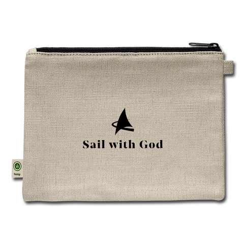 "Sail with God" Carry All Pouch - natural