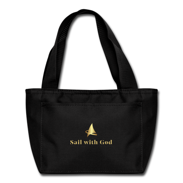 "Sail with God" Lunch Bag - black