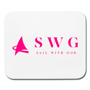 "SWG/Sail with God" Mouse Pad - Horizontal - white