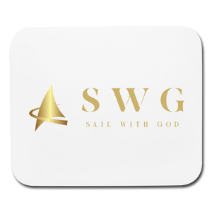 "SWG/Sail with God" Mouse Pad - Horizontal - white