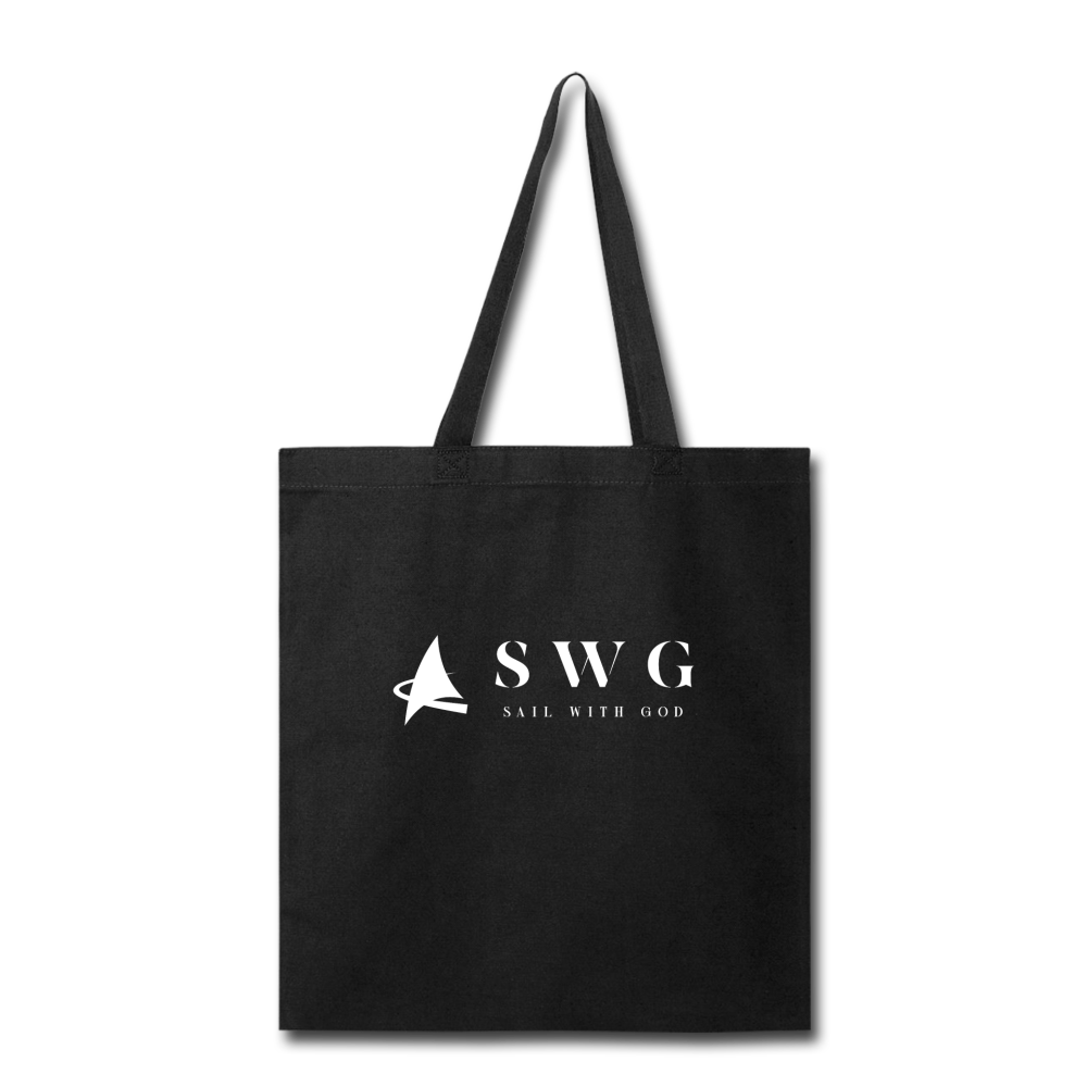 "SWG/Sail with God" Tote Bag - black