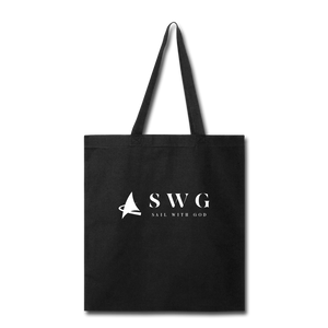 "SWG/Sail with God" Tote Bag - black