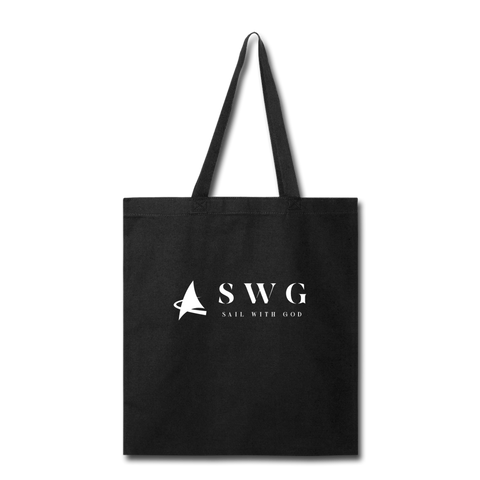 "SWG/Sail with God" Tote Bag - black